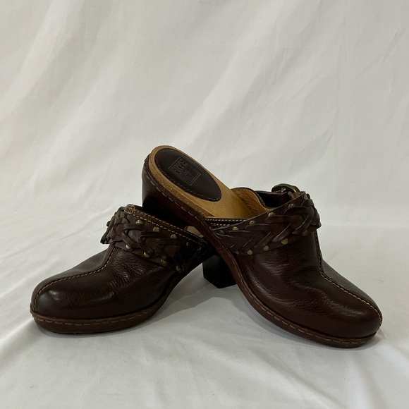 Frye Candice Mule Clog Brown Leather Size 7.5M - Picture 11 of 11